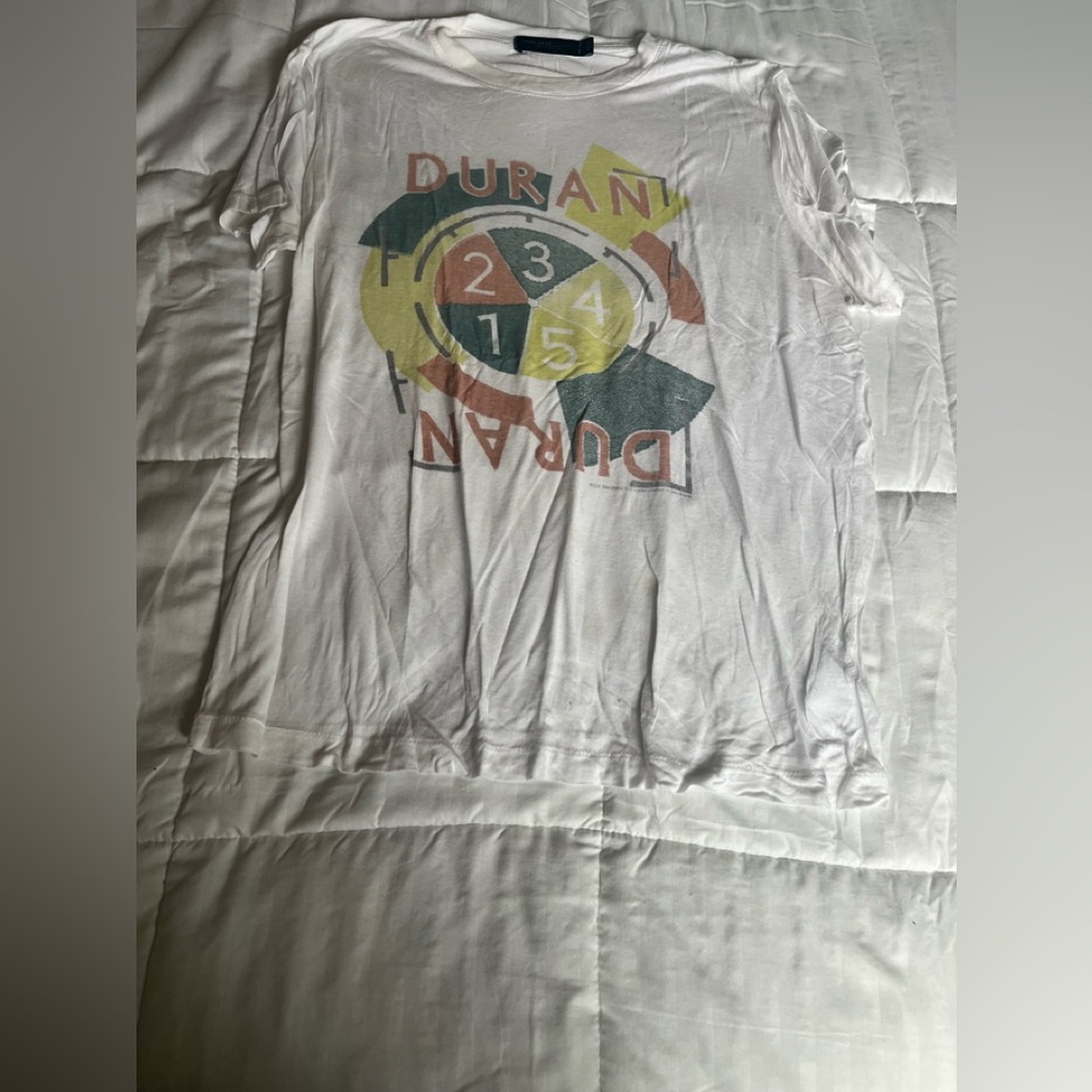 Junk Food White Graphic T-Shirt with Colorful Design